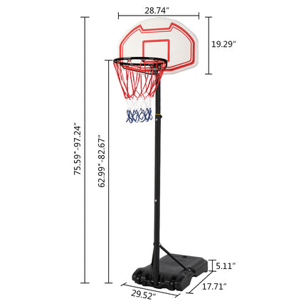 BG1- LX-B03 Portable and Removable Youth Basketball Stand Indoor and Outdoor Basketball Stand Maximum 7# Bal - Likeshoppe 