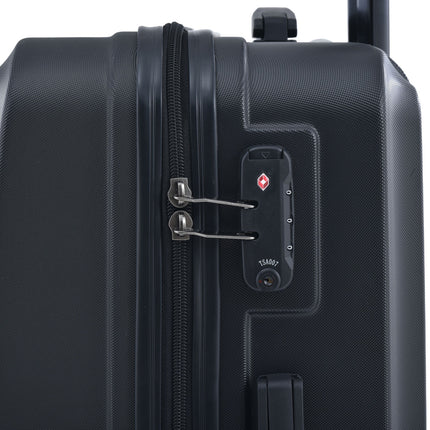 CA1- 3 Piece Luggage Sets ABS Lightweight Suitcase with Two Hooks;  Spinner Wheels;  TSA Lock;  (20/24/28)