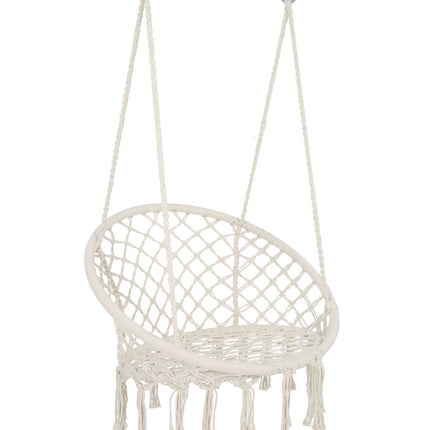 AZ2- Hammock Chair Macrame Swing Max 330 Lbs Hanging Cotton Rope Hammock Swing Chair for Indoor and Outdoor - Likeshoppe 