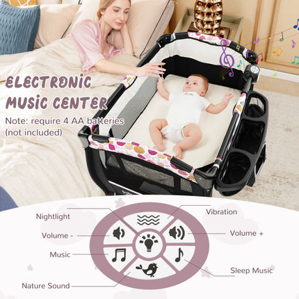 AP2- 4 in 1 Portable Pack and Play Baby Nursery Center with Bassinet - Likeshoppe 