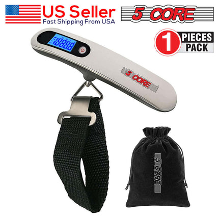 BR3- 5 Core Luggage Scale Handheld Portable weighing Electronic Digital Hanging Bag Weight Scales Travel 110 LBS 50 KG - 5 Core LSS-005 - Likeshoppe 