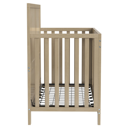 A016- Certified Baby Safe Crib, Pine Solid Wood, Non-Toxic Finish, Hazel Wood - Likeshoppe 