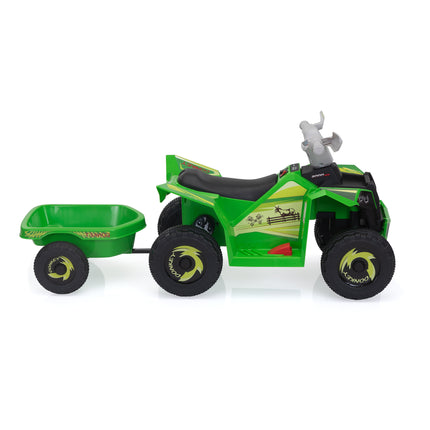 BH11- Children's Beach Car - with Trailer - Green - Likeshoppe 