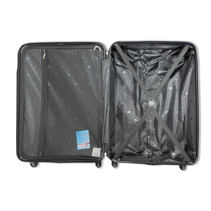 CA1- 3 Piece Luggage Sets ABS Lightweight Suitcase with Two Hooks;  Spinner Wheels;  TSA Lock;  (20/24/28)