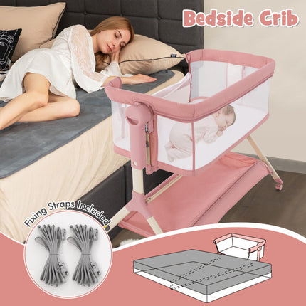 AP1- Height Adjustable Bedside Sleeper with Storage Bag and Soft Mattress for Baby - Likeshoppe 