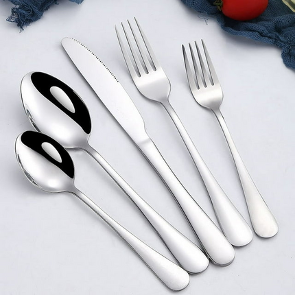 BP4- 20 Piece Silverware Set, Premium Silverware Mirror Polished Cutlery Set, Stainless Steel Flatware Sets Service for 4, Spoons Forks Knifes Utensils, Tableware Sets for Home & Kitchen, Dishwasher Safe - Likeshoppe 