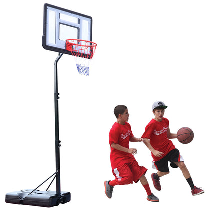 BG2- Portable Removable Basketball System Basketball Hoop Teenager PVC Transparent Backboard with Adjustable Height 7ft - 8.5ft - Likeshoppe 