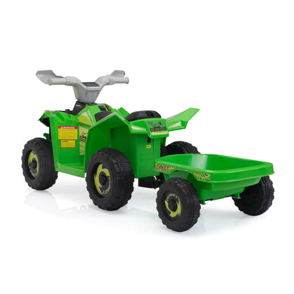 BH11- Children's Beach Car - with Trailer - Green - Likeshoppe 