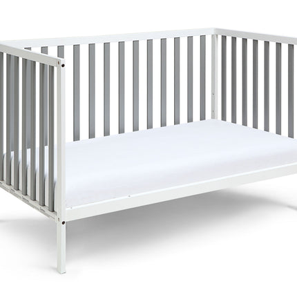 AO6- Deux Remi 3-in-1 Convertible Island Crib White/Gray - Likeshoppe 