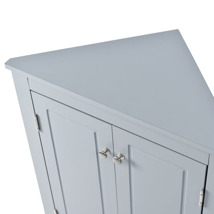 AM4- Triangle Bathroom Storage Cabinet with Adjustable Shelves;  Freestanding Floor Cabinet for Home Kitchen