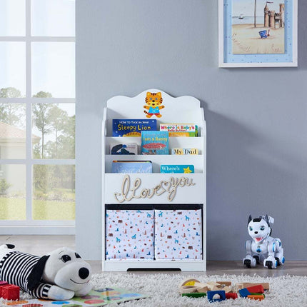 AT16- Kids Funnel Maison Kids Bookcase with Toy Storage - Likeshoppe 