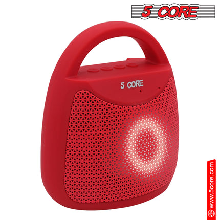 CC25- 4" Portable Bluetooth Speaker Outdoor Wireless Mini 40W with Loud Stereo and Booming Bass, USB, FM, 10H Playtime, LED Party Lights, Water Resistant 5 Core - BLUETOOTH 13R - Likeshoppe 