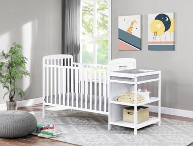 AO22- Ramsey 3-in-1 Convertible Crib and Changer Combo White - Likeshoppe 