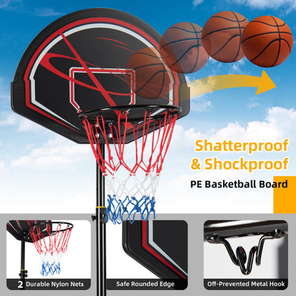 BG10- Portable Basketball Hoop Stand with Wheels and 2 Nets - Likeshoppe 