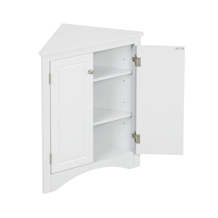 AM4- Triangle Bathroom Storage Cabinet with Adjustable Shelves;  Freestanding Floor Cabinet for Home Kitchen