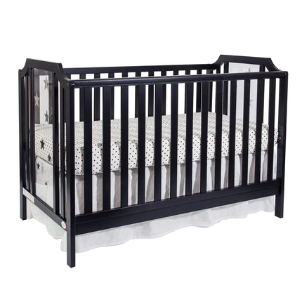 AO20- Celeste 3-in-1 Convertible Island Crib Black - Likeshoppe 