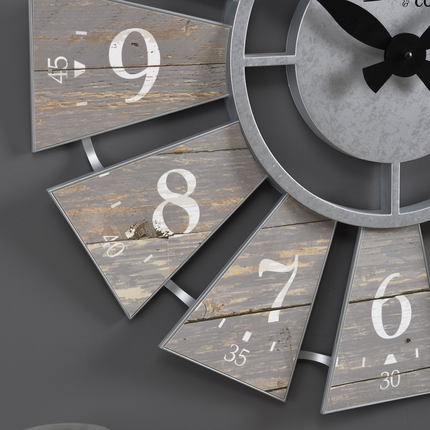 CG8- FirsTime & Co. Gray Numeral Windmill Wall Clock, Farmhouse, Analog, 24 x 2 x 24 in - Likeshoppe 