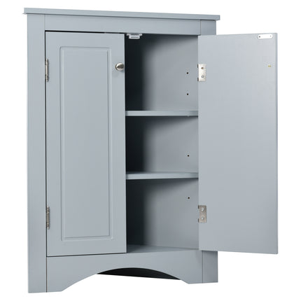 AM4- Triangle Bathroom Storage Cabinet with Adjustable Shelves;  Freestanding Floor Cabinet for Home Kitchen