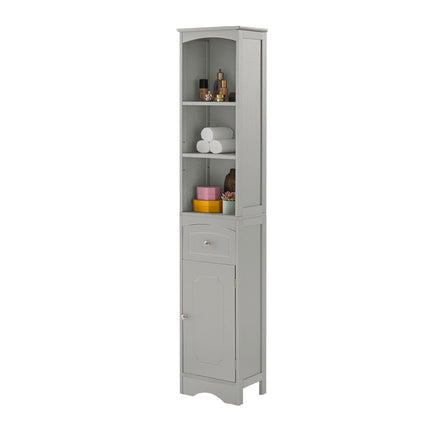 AN3- Tall Bathroom Cabinet;  Freestanding Storage Cabinet with Drawer;  MDF Board;  Adjustable Shelf - Likeshoppe 