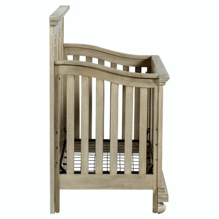 A015- Traditional Farmhouse Style 4-in-1 Full Size Convertible Crib - Converts to Toddler Bed, Daybed and Full-Size Bed, Stone Gray - Likeshoppe 