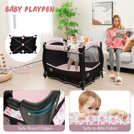 AP2- 4 in 1 Portable Pack and Play Baby Nursery Center with Bassinet - Likeshoppe 