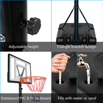 BG3- Basketball Hoop Outdoor Portable Basketball Goals, Adjustable Height 7ft - 10ft for Adults & Teenagers  YJ - Likeshoppe 