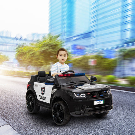 BH14- 12V Kids Police Ride On Car Electric Cars 2.4G Remote Control, LED Flashing Light, Music & Horn. - Likeshoppe 