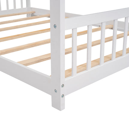 AS35- Full Size House Bed Wood Bed - Likeshoppe 